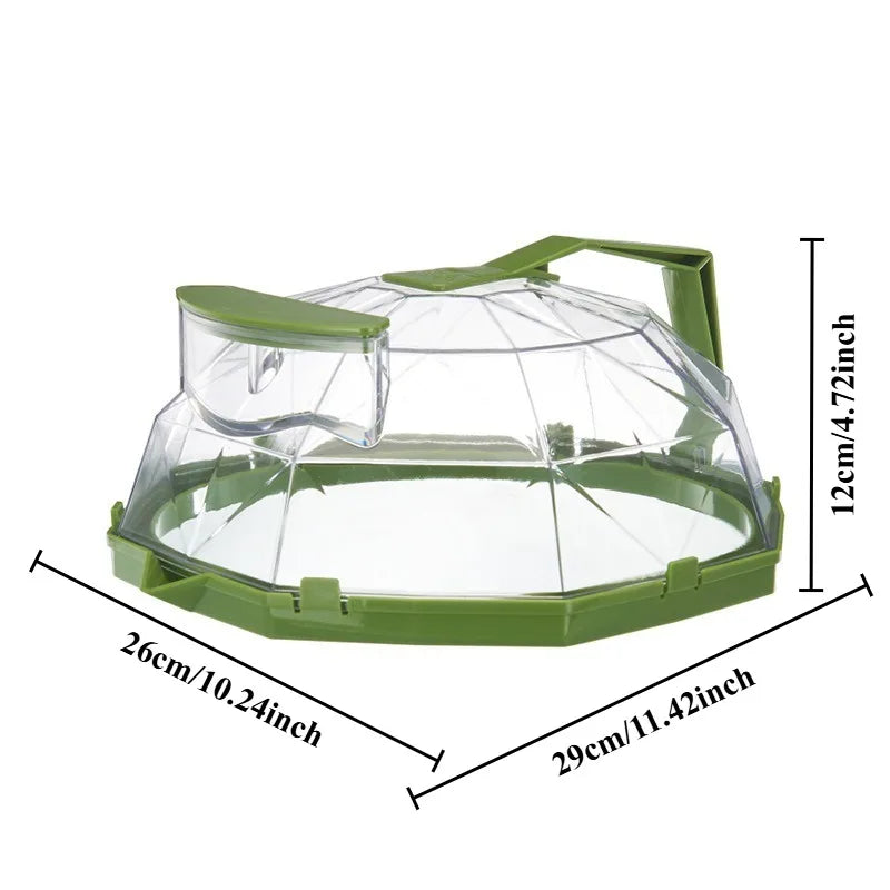 Microwave Splatter Cover with Steam Vents — 10-Inch Clear Lid with Handle