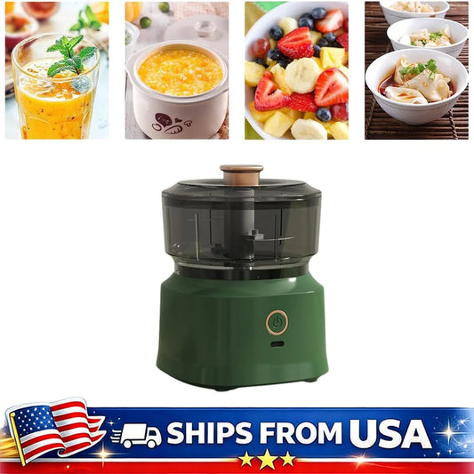 USB Rechargeable Electric Garlic Chopper — Mini Food Processor and Vegetable Mincer
