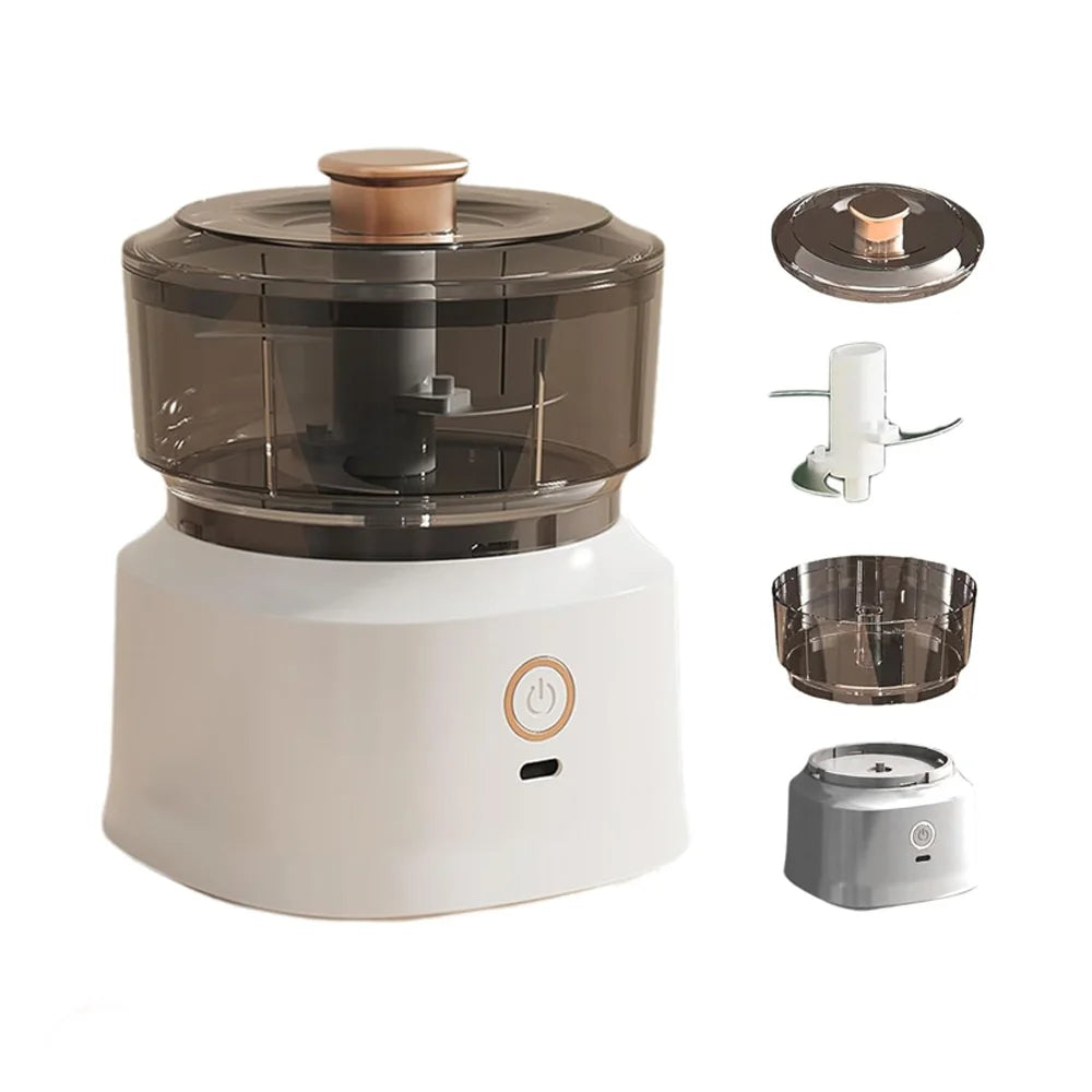 USB Rechargeable Electric Garlic Chopper — Mini Food Processor and Vegetable Mincer