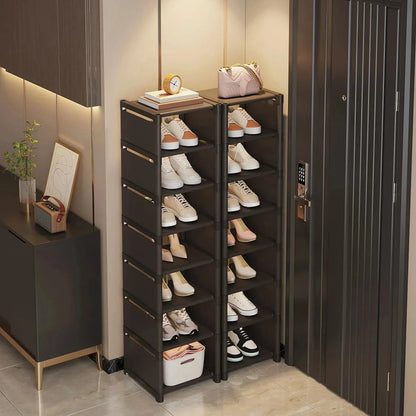 Stackable Non-Woven Shoe Rack Organizer — 4 to 7 Tiers