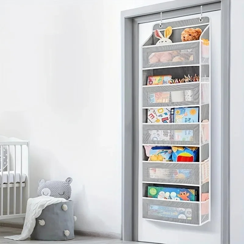 Over-Door Hanging Storage Organizer — 5-Shelf Behind Door Rack for Pantry and Closet