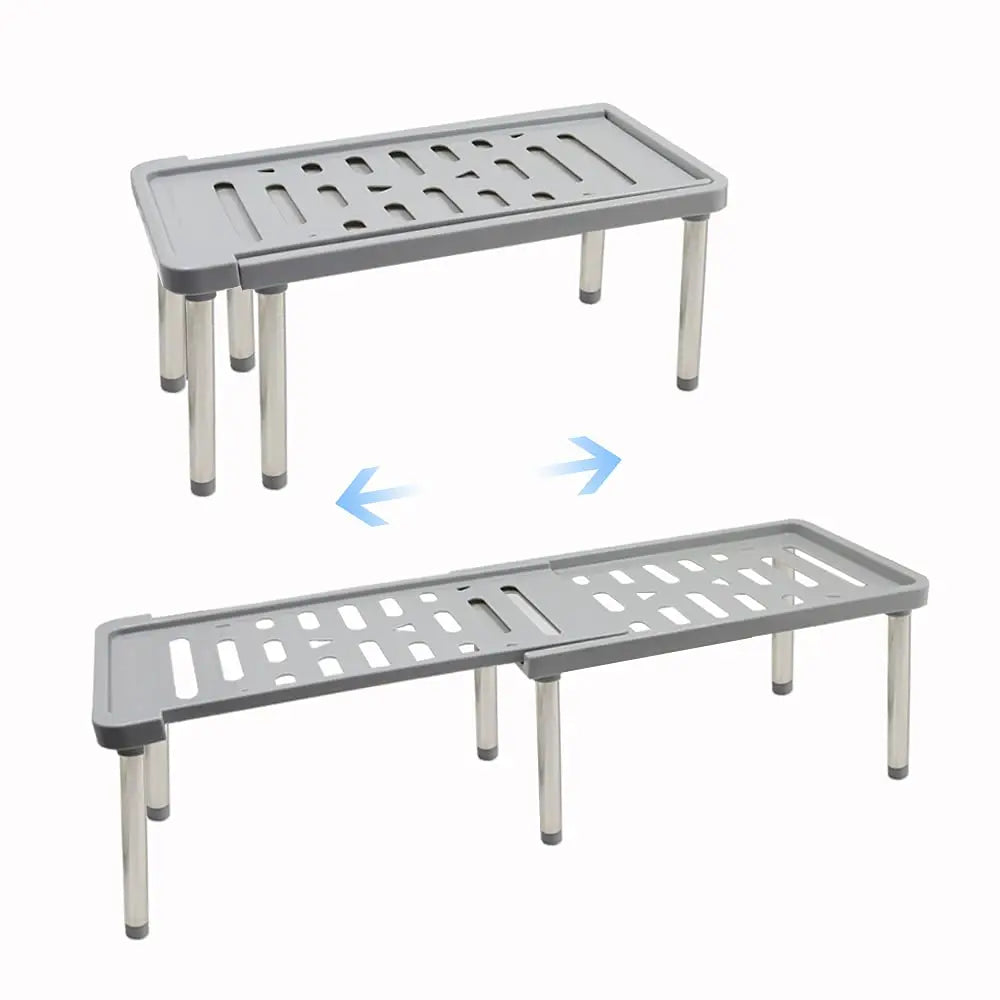 Expandable Kitchen Cabinet Shelf Organizer — Adjustable Multi-Tier Spice and Dish Rack