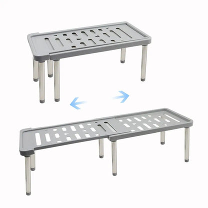 Expandable Kitchen Cabinet Shelf Organizer — Adjustable Multi-Tier Spice and Dish Rack