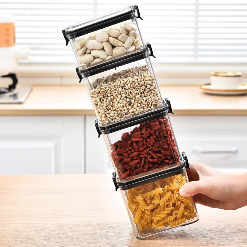Airtight Kitchen Storage Jars — Pantry Canisters for Grain and Cereal