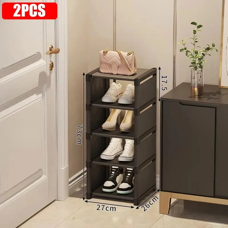 Stackable Non-Woven Shoe Rack Organizer — 4 to 7 Tiers