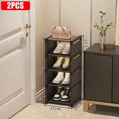 Stackable Non-Woven Shoe Rack Organizer — 4 to 7 Tiers