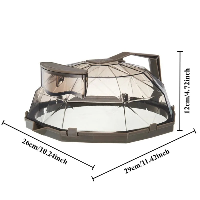 Microwave Splatter Cover with Steam Vents — 10-Inch Clear Lid with Handle
