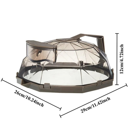 Microwave Splatter Cover with Steam Vents — 10-Inch Clear Lid with Handle
