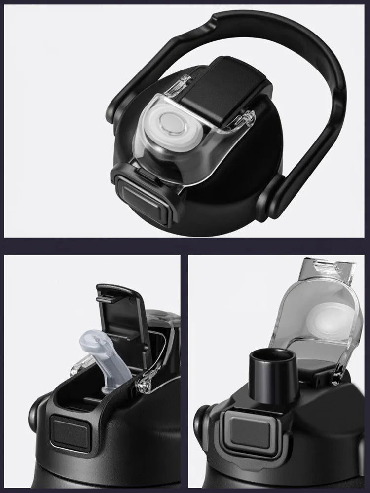 Stainless Steel Insulated Travel Tumbler with Straw — Vacuum Flask for Hot and Cold Drinks