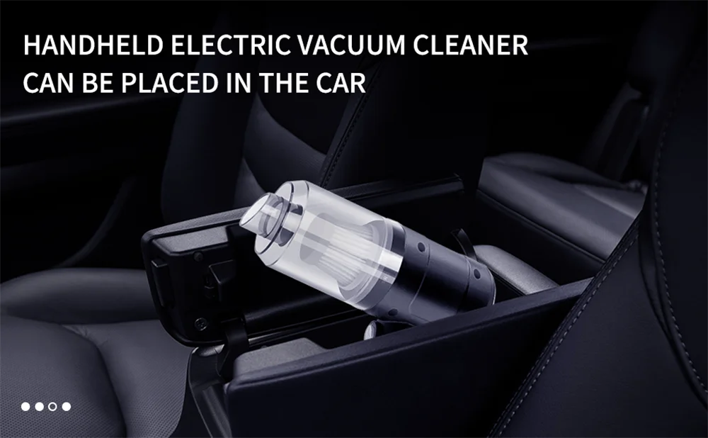 Handheld Cordless Car Vacuum — 15000PA Portable Multi-Nozzle Vacuum for Car, Home and Pet Hair