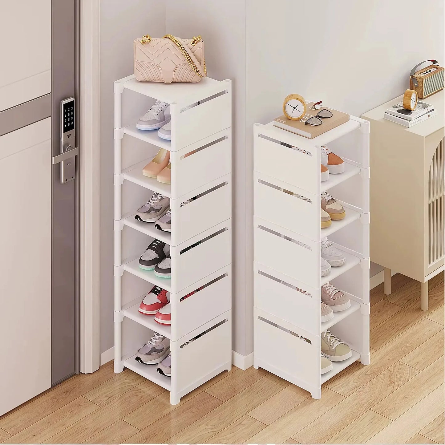 Stackable Non-Woven Shoe Rack Organizer — 4 to 7 Tiers