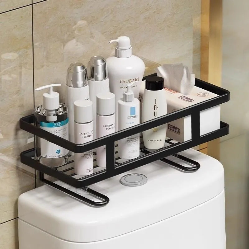 No-Drill Freestanding Bathroom Storage Rack Organizer