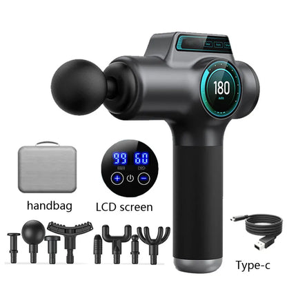 Professional Percussion Muscle Massage Gun — Deep Tissue Massager for Back, Neck and Body Recovery