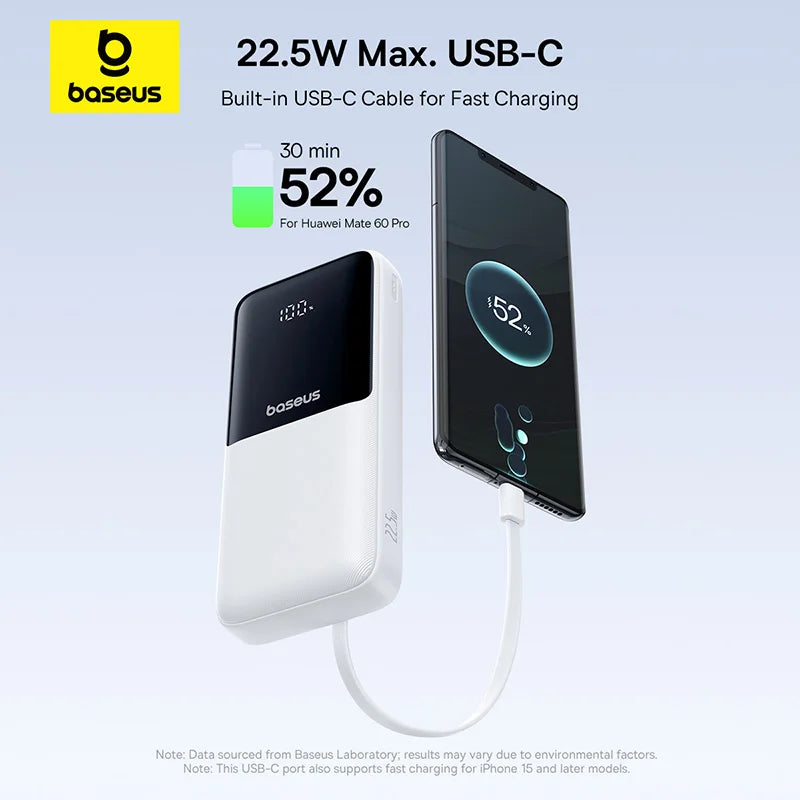 20,000mAh Fast Charging Portable Power Bank — PD 22.5W Travel Phone Charger