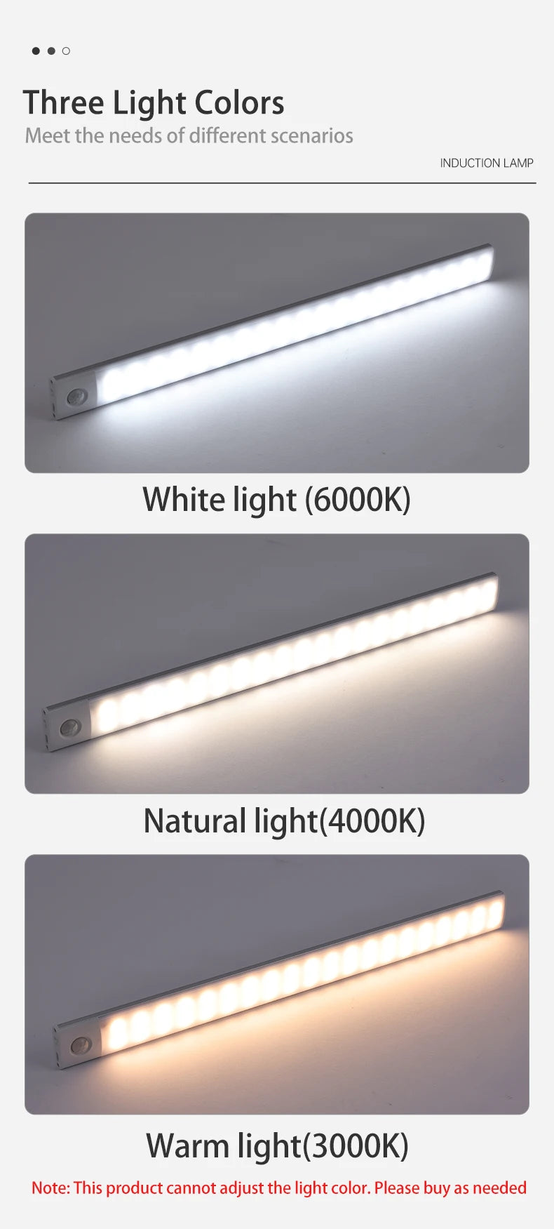 Under Cabinet Motion Sensor LED Light — USB Rechargeable Kitchen and Closet Lighting