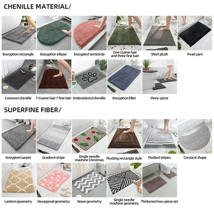 Non-Slip Kitchen and Bathroom Floor Mat — Quick-Dry Absorbent Rug