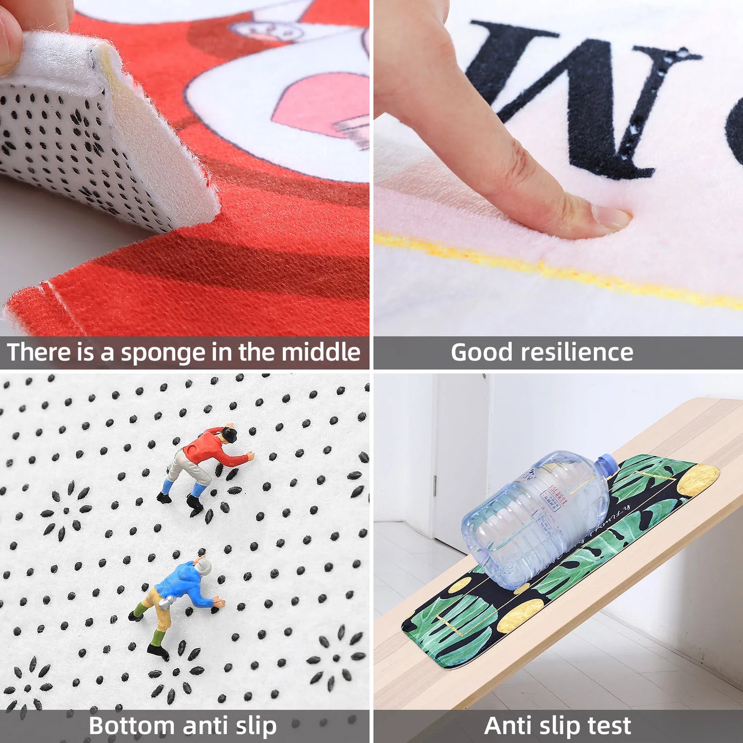 Non-Slip Kitchen and Bathroom Floor Mat — Quick-Dry Absorbent Rug