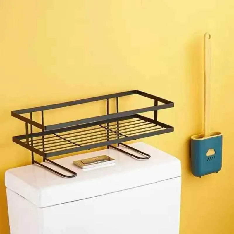 No-Drill Freestanding Bathroom Storage Rack Organizer