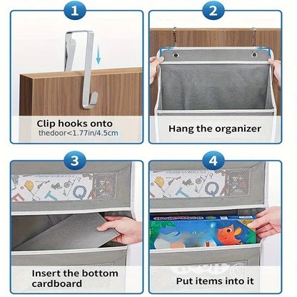 Over-Door Hanging Storage Organizer — 5-Shelf Behind Door Rack for Pantry and Closet