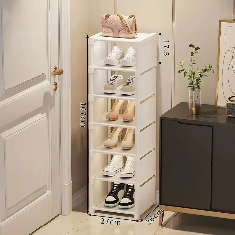 Stackable Non-Woven Shoe Rack Organizer — 4 to 7 Tiers