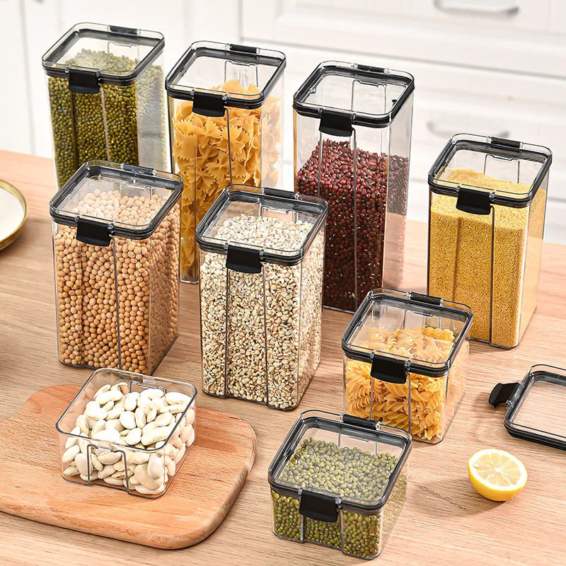 Airtight Kitchen Storage Jars — Pantry Canisters for Grain and Cereal