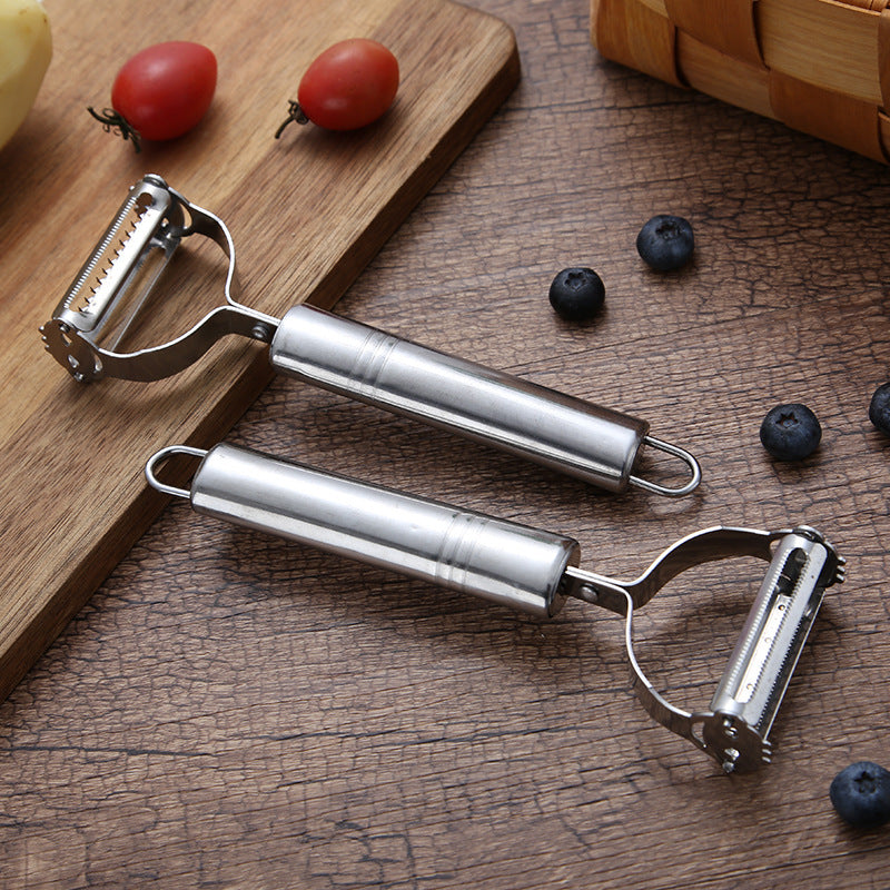 Julienne Peeler and Vegetable Grater — Stainless Steel Slicer for Potato, Carrot and Zucchini