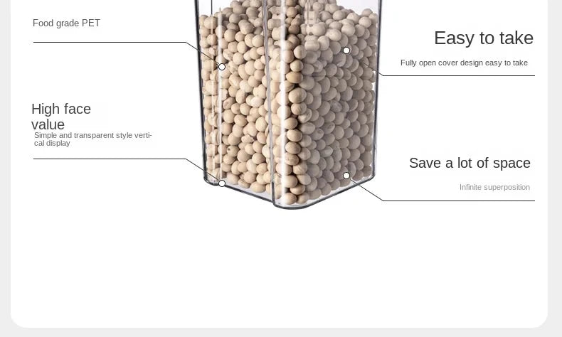 Airtight Kitchen Storage Jars — Pantry Canisters for Grain and Cereal