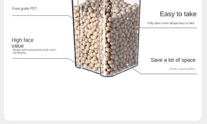 Airtight Kitchen Storage Jars — Pantry Canisters for Grain and Cereal