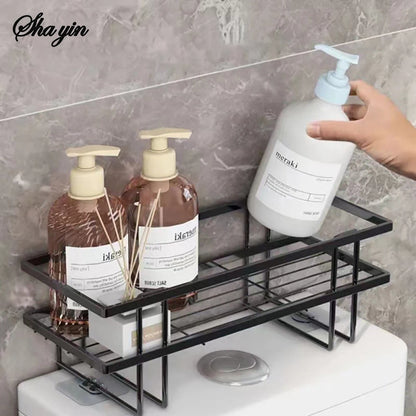 No-Drill Freestanding Bathroom Storage Rack Organizer