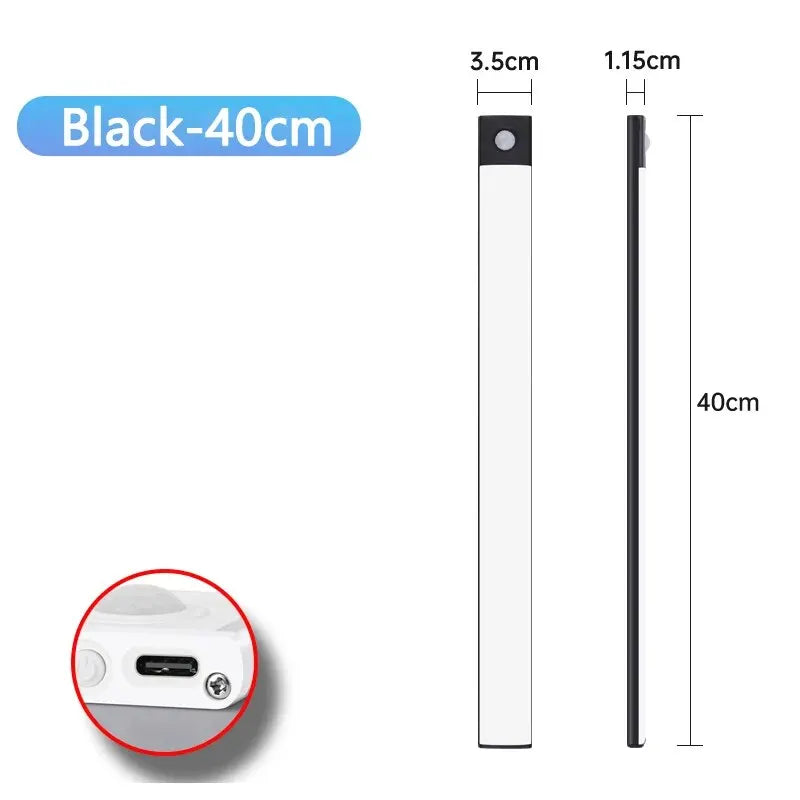 Under Cabinet Motion Sensor LED Light — USB Rechargeable Kitchen and Closet Lighting