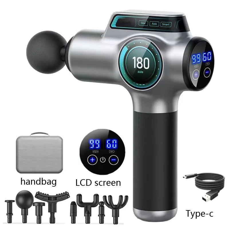 Professional Percussion Muscle Massage Gun — Deep Tissue Massager for Back, Neck and Body Recovery
