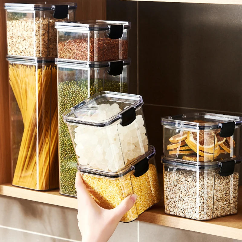Airtight Kitchen Storage Jars — Pantry Canisters for Grain and Cereal