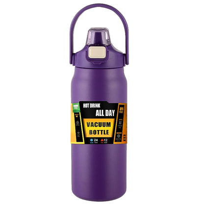 Stainless Steel Insulated Travel Tumbler with Straw — Vacuum Flask for Hot and Cold Drinks