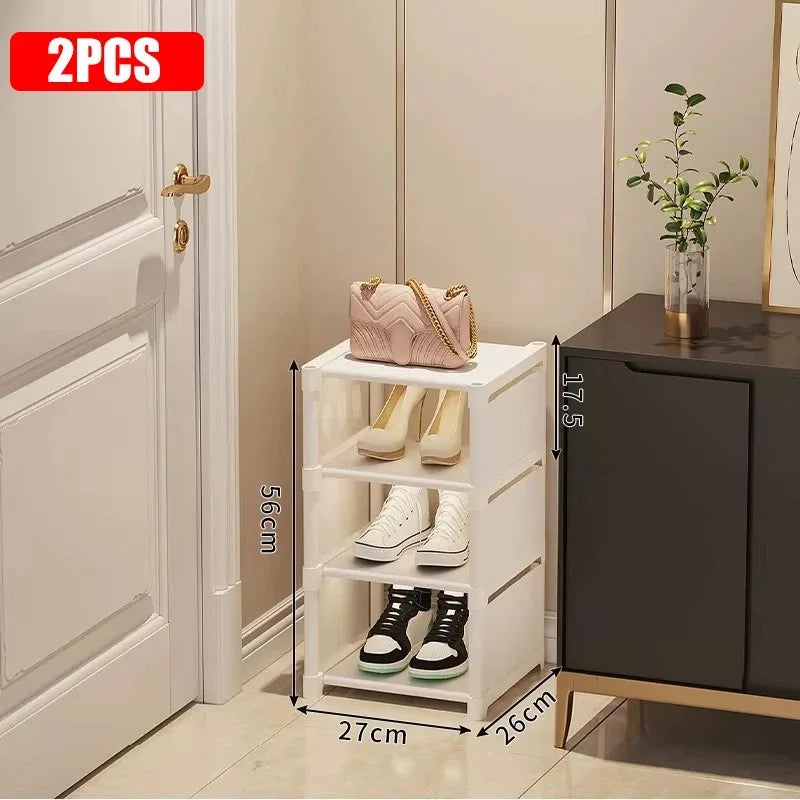 Stackable Non-Woven Shoe Rack Organizer — 4 to 7 Tiers