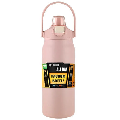 Stainless Steel Insulated Travel Tumbler with Straw — Vacuum Flask for Hot and Cold Drinks