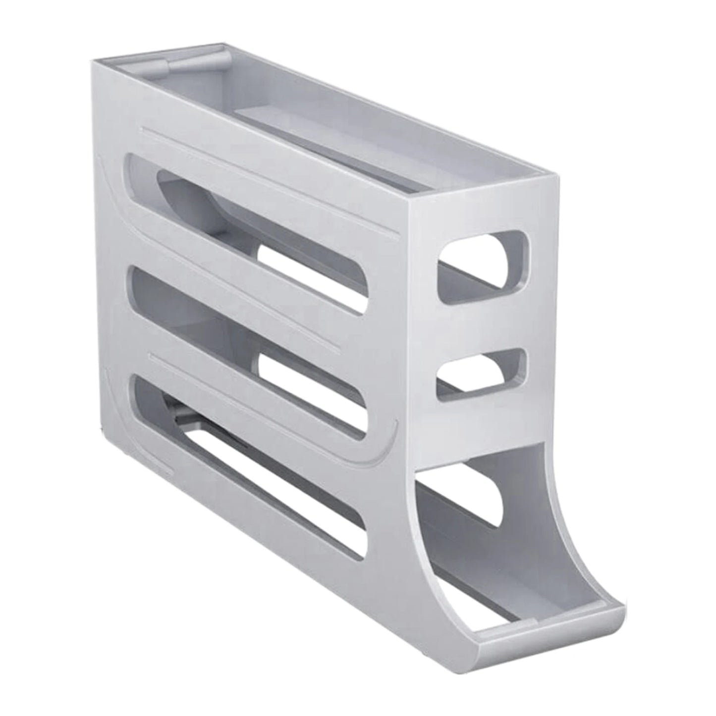 Refrigerator Egg Holder — 4-Tier Auto-Rolling Egg Dispenser Rack