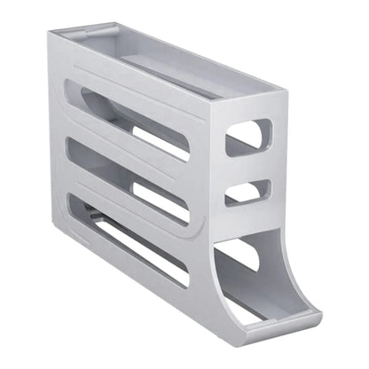 Refrigerator Egg Holder — 4-Tier Auto-Rolling Egg Dispenser Rack