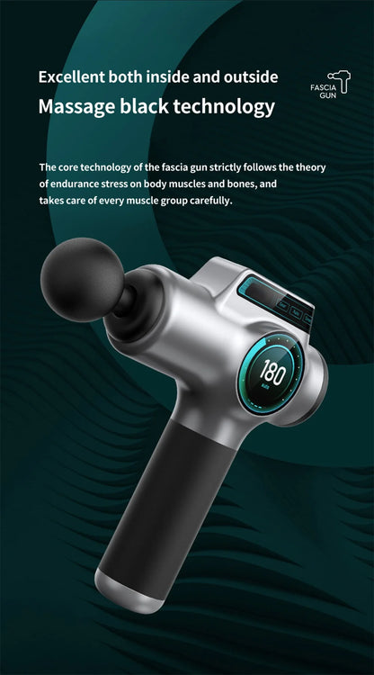Professional Percussion Muscle Massage Gun — Deep Tissue Massager for Back, Neck and Body Recovery