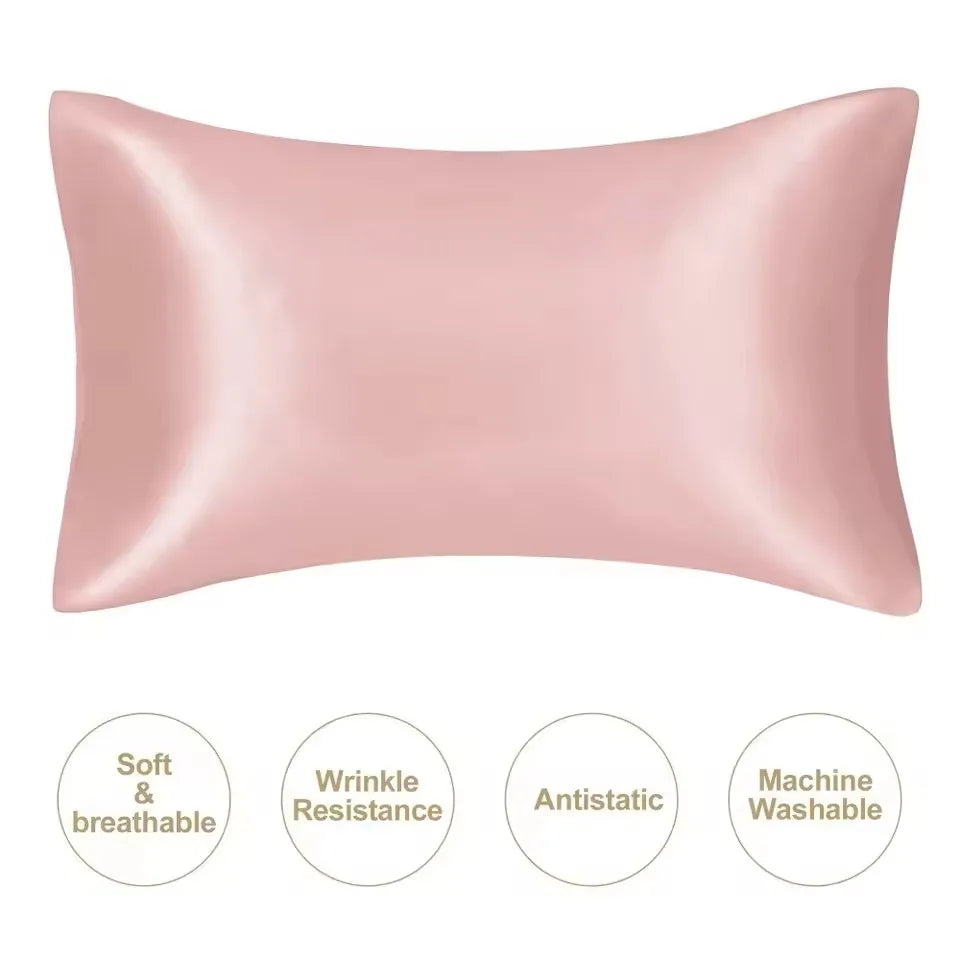 Satin Pillowcase for Hair and Skin — Smooth Pillow Cover for Better Sleep