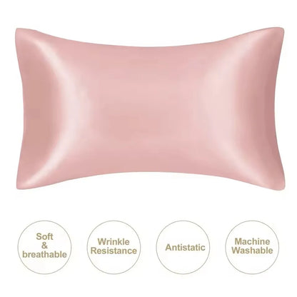 Satin Pillowcase for Hair and Skin — Smooth Pillow Cover for Better Sleep