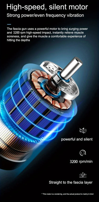 Professional Percussion Muscle Massage Gun — Deep Tissue Massager for Back, Neck and Body Recovery