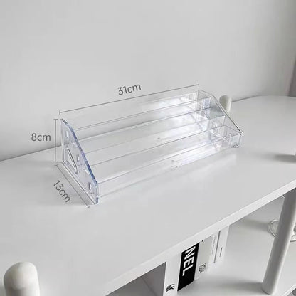 Clear Acrylic Makeup Organizer with Lid — Countertop Cosmetic Storage Box