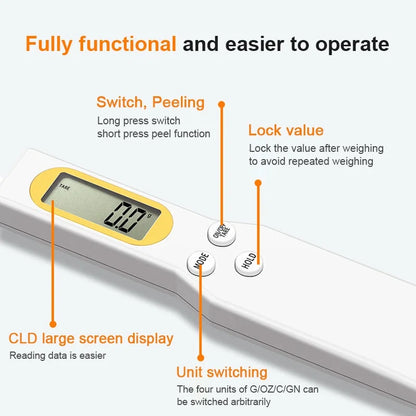 Digital Spoon Scale — LCD Kitchen Measuring Spoon for Coffee and Baking