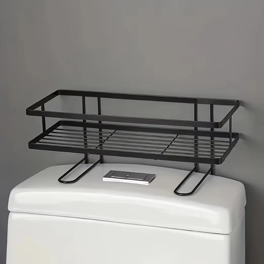 No-Drill Freestanding Bathroom Storage Rack Organizer