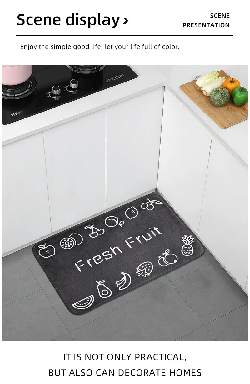 Non-Slip Kitchen and Bathroom Floor Mat — Quick-Dry Absorbent Rug