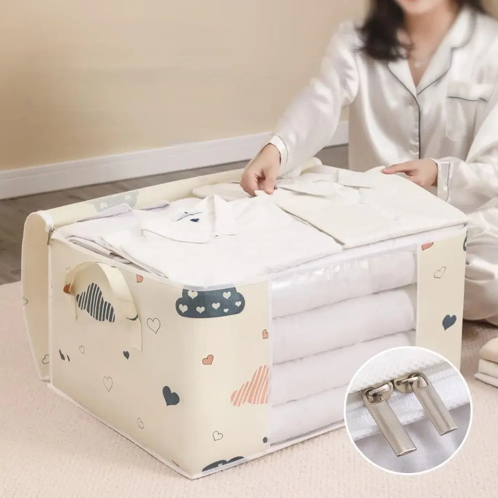 Large Non-Woven Storage Bag with Handles — Foldable, M or L