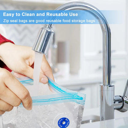 Reusable Vacuum Seal Food Storage Bags — 10-Pack BPA-Free Airtight Bags with Air Valve