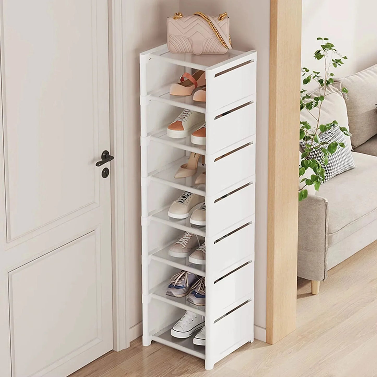 Stackable Non-Woven Shoe Rack Organizer — 4 to 7 Tiers