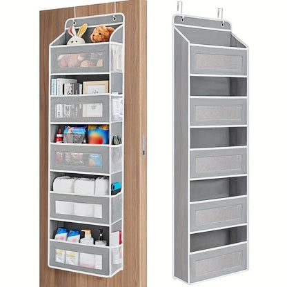 Over-Door Hanging Storage Organizer — 5-Shelf Behind Door Rack for Pantry and Closet