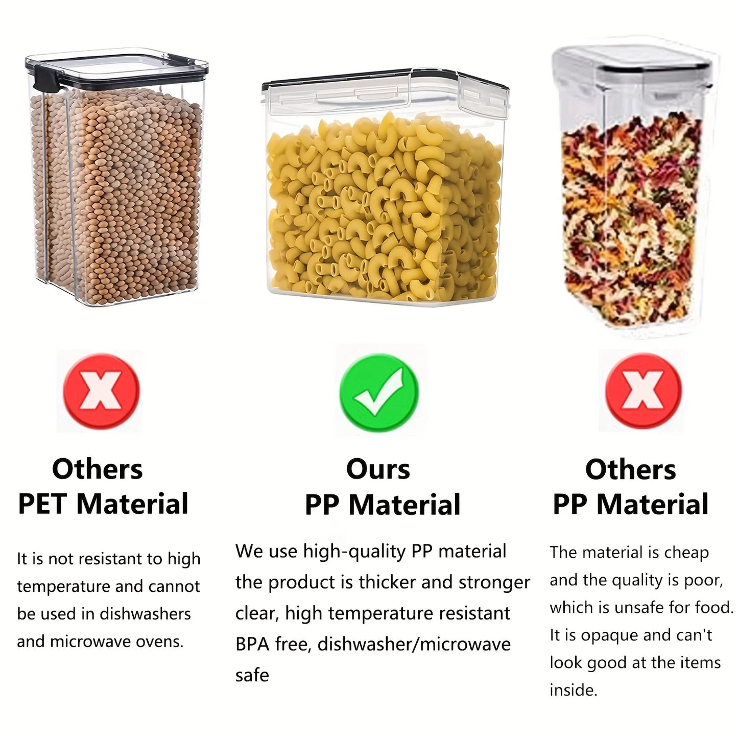 Airtight Cereal Storage Containers — BPA-Free Pantry Canisters with Lids